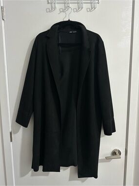 Zara Black Faux Suede Coat